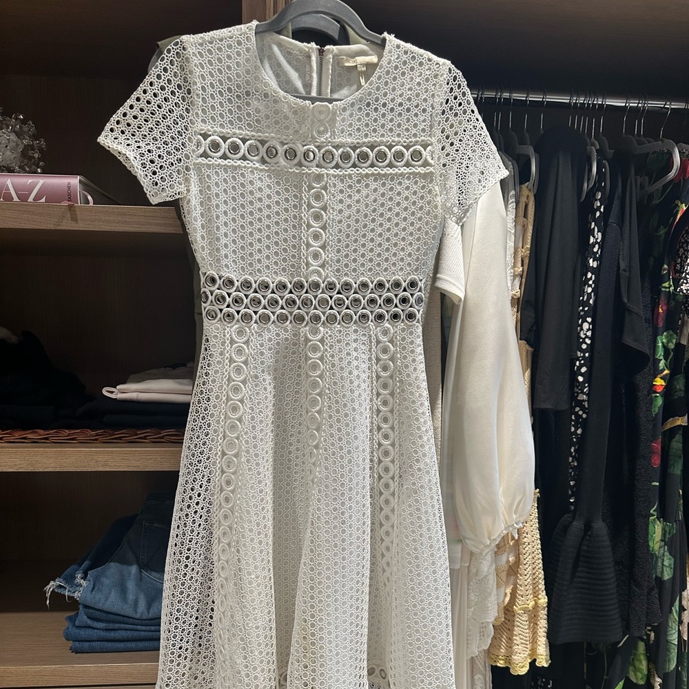Elegant White Lace Dress